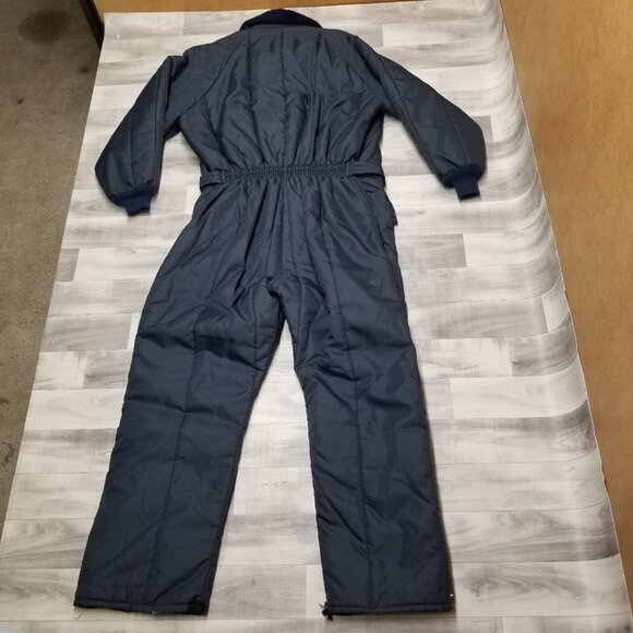 ✅VTG Walls Blizzard Pruf Coveralls Men XL Reg 46-48 Belted Faux Fur Collar STAIN - Picture 2 of 14